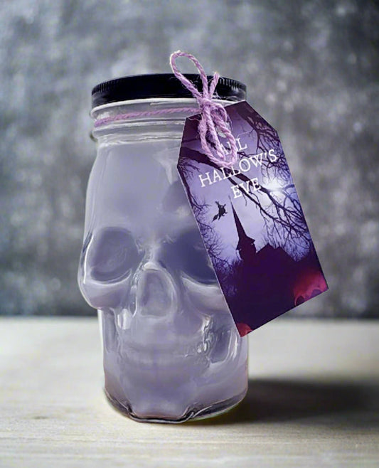Limited Edition Skull Mason Jar Halloween Candle, 16 oz.