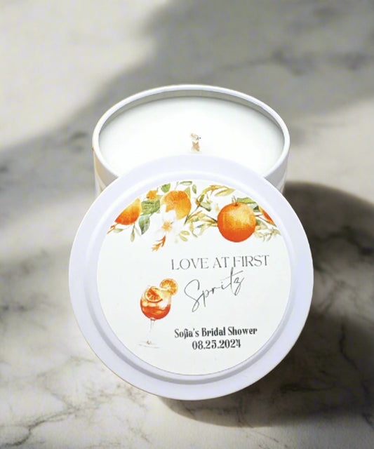 Love At First Spritz Candle Favor - LunabelleDesignUSA