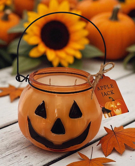 Double Wicked Jack-O-Lantern Fall Pumpkin Candle
