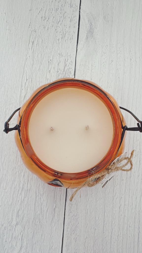 Double Wicked Jack-O-Lantern Fall Pumpkin Candle