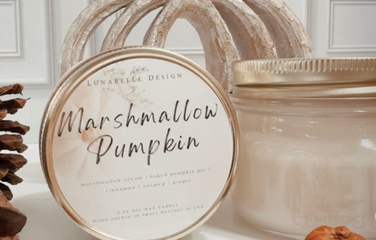 Marshmallow Pumpkin, 4 oz. jar - LunabelleDesignUSA