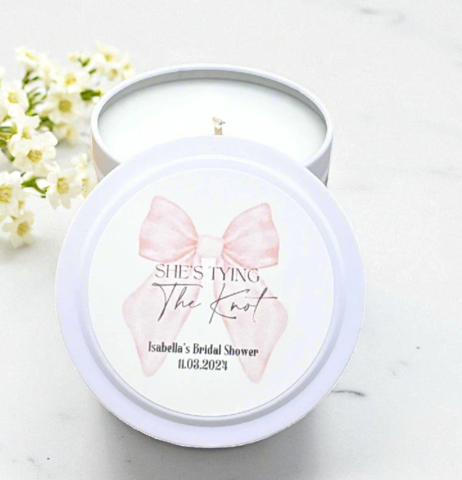 She's Tying The Knot Bridal Shower Bulk Candle Favor
