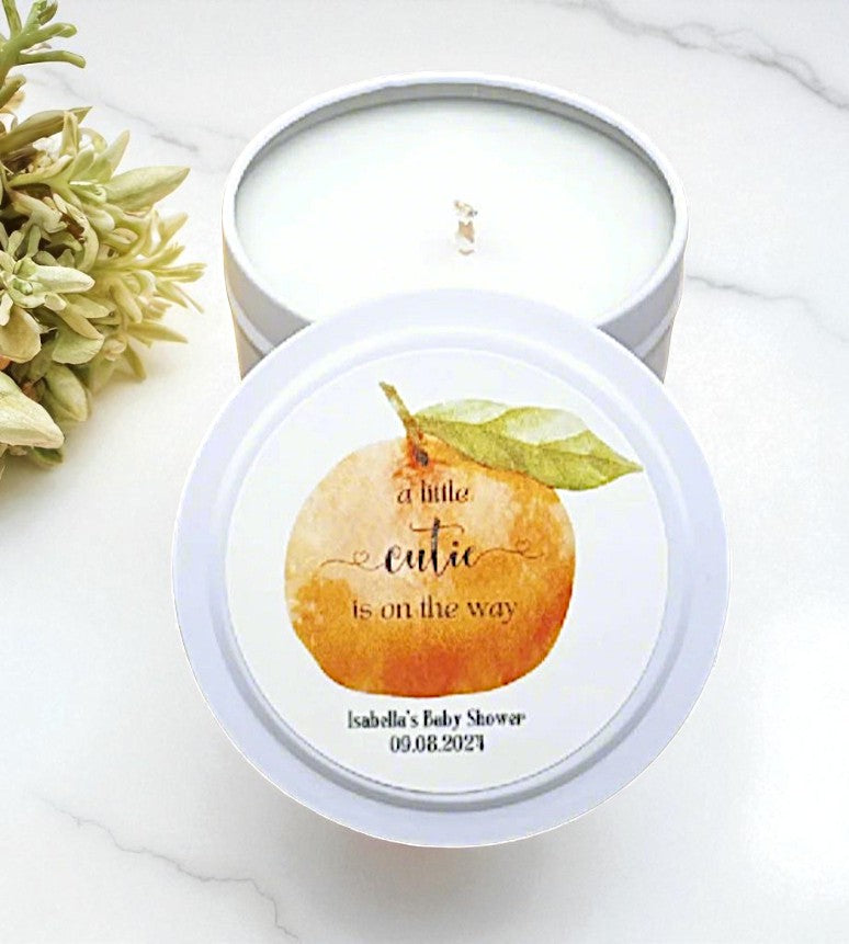 A Little Cutie Is On The Way Baby Shower Bulk Candle Favor