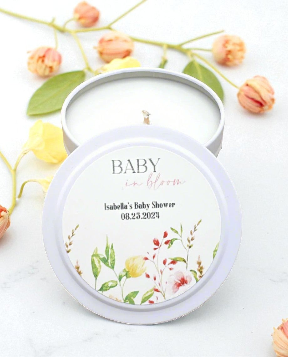 Baby in Bloom Baby Shower Bulk Candle Favor