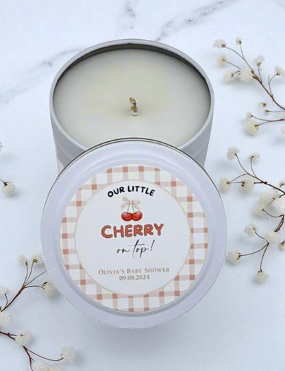 Our Little Cherry on Top Bulk Baby Shower Candle Favor