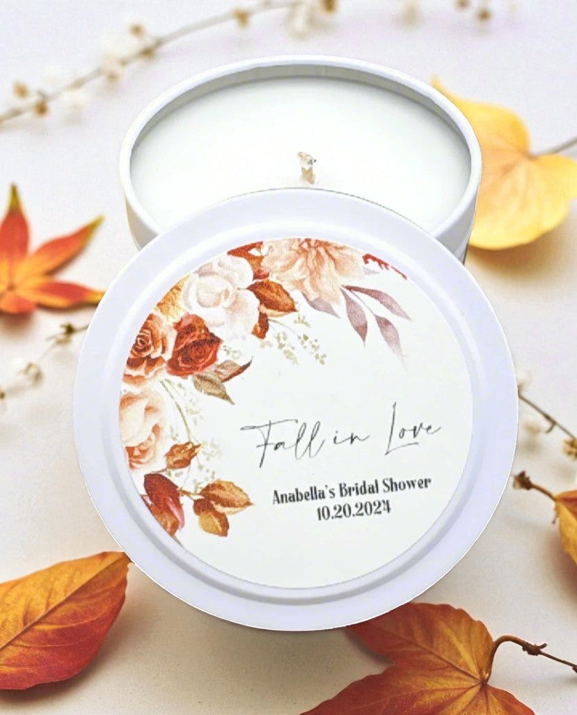 Fall in Love Bridal Shower Bulk Favor Candle