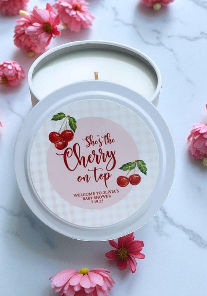 It's The Cherry on Top Bulk Baby Shower Favor Candle